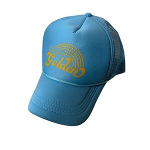 Blue and Yellow “Stay Golden” Trucker Hat